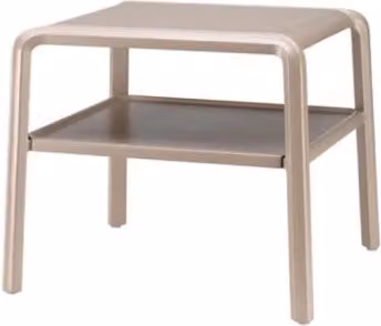 Set di due tavolini Vela Scab Design in tecnopolimero impilabili, colore Tortora