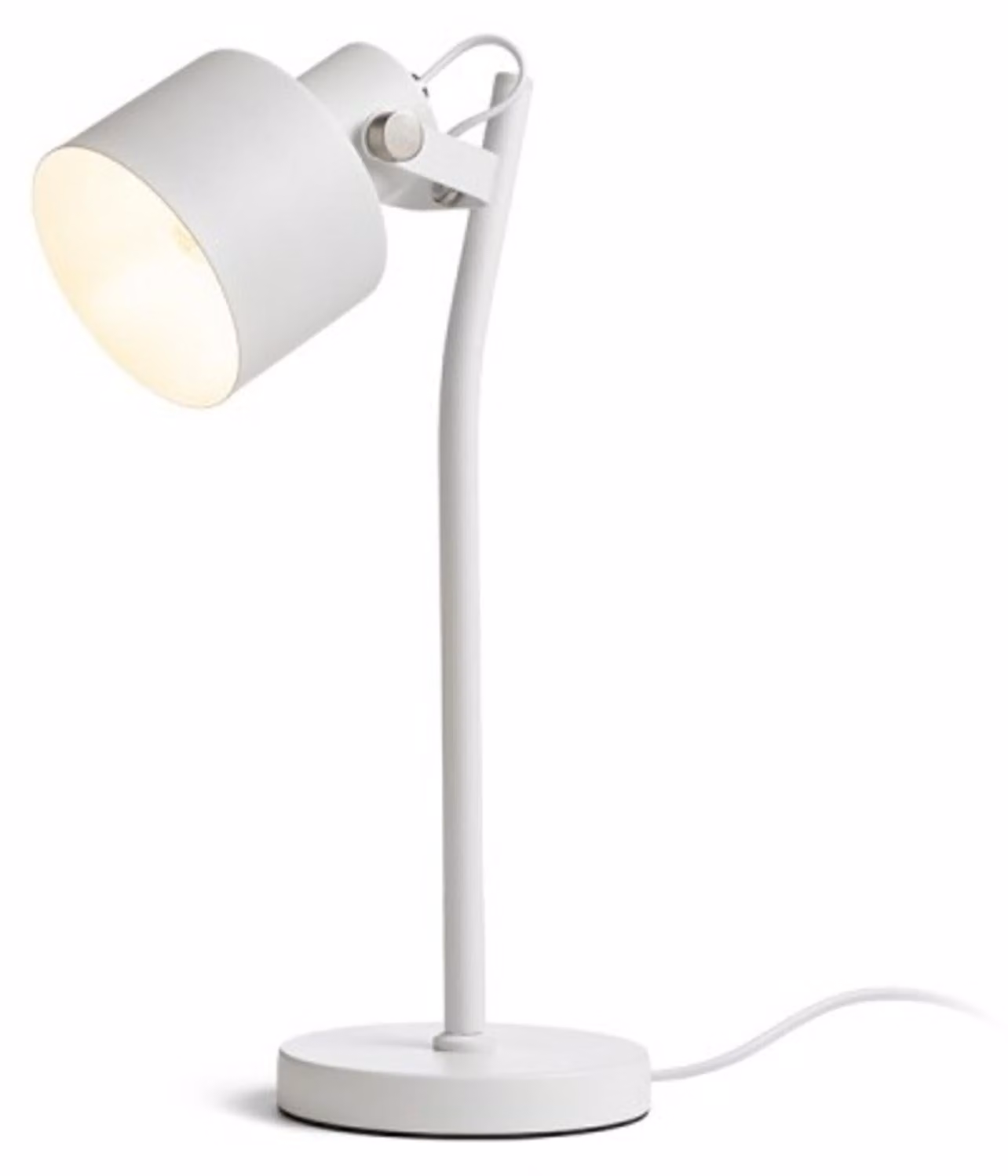 Tavolo CELEIA bianco opaco nichel opaco 230V LED E27 11W