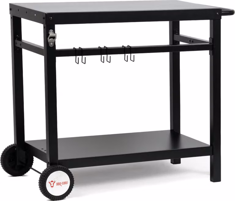 Carrello barbecue BBQ-Toro 85 x 50 x 81 cm | Tavolo barbecue in metallo con ampio piano di lavoro
