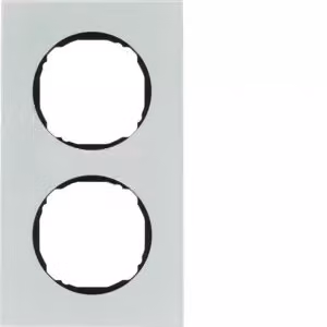 Berker 10122609 Telaio doppio, piatto, R.8, vetro bianco polare