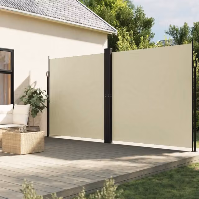 Tenda da Sole Laterale Retrattile Crema 200x1000 cm 4004760