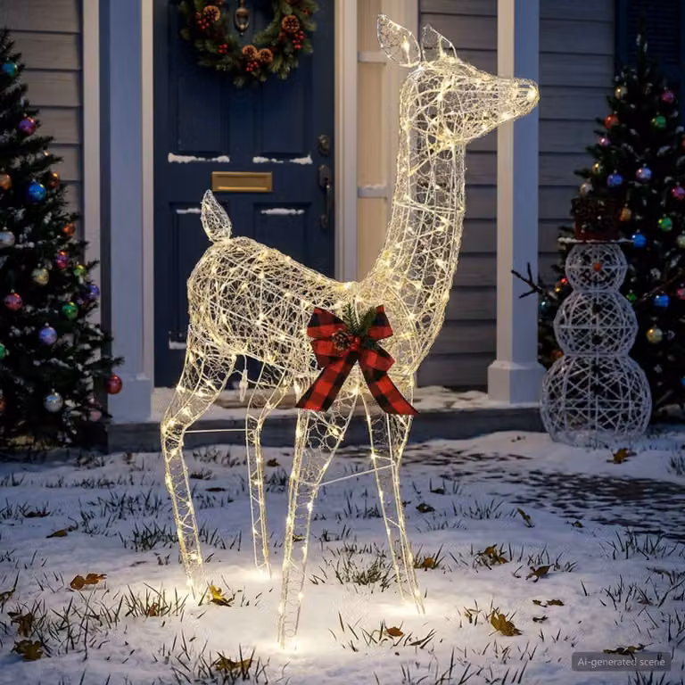 vidaXL Renna di Natale 3D LOVIISA 200 LED Bianco caldo