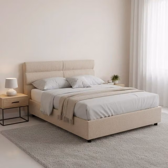 Letto Briona DMORA, Piazza e Mezza con Contenitore a Sollevamento, Grigio Tortora, L: 120 cm, P: 200 cm – 1
