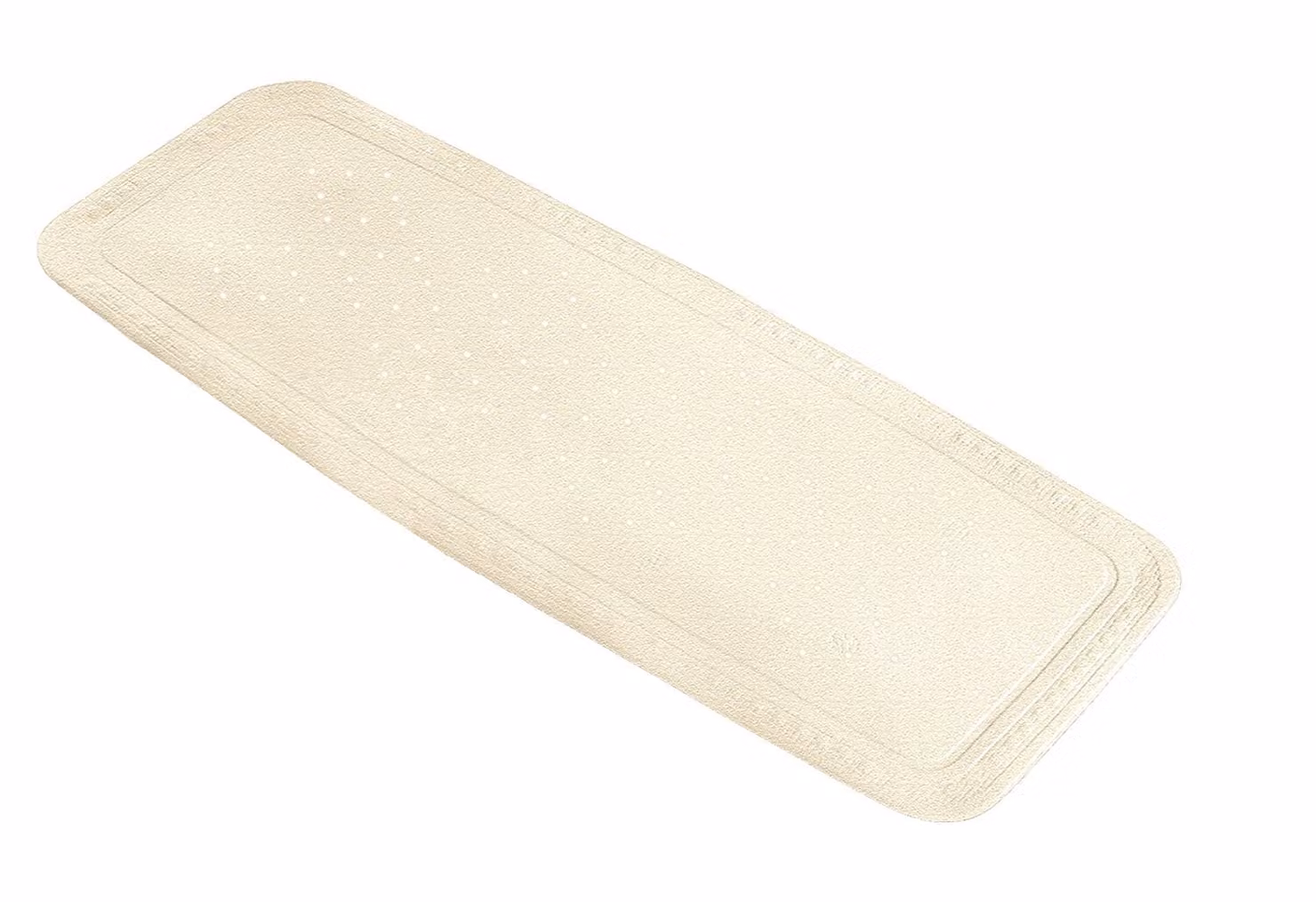 Inserto da bagno moderno Meusch beige sabbia con design del piede in gomma