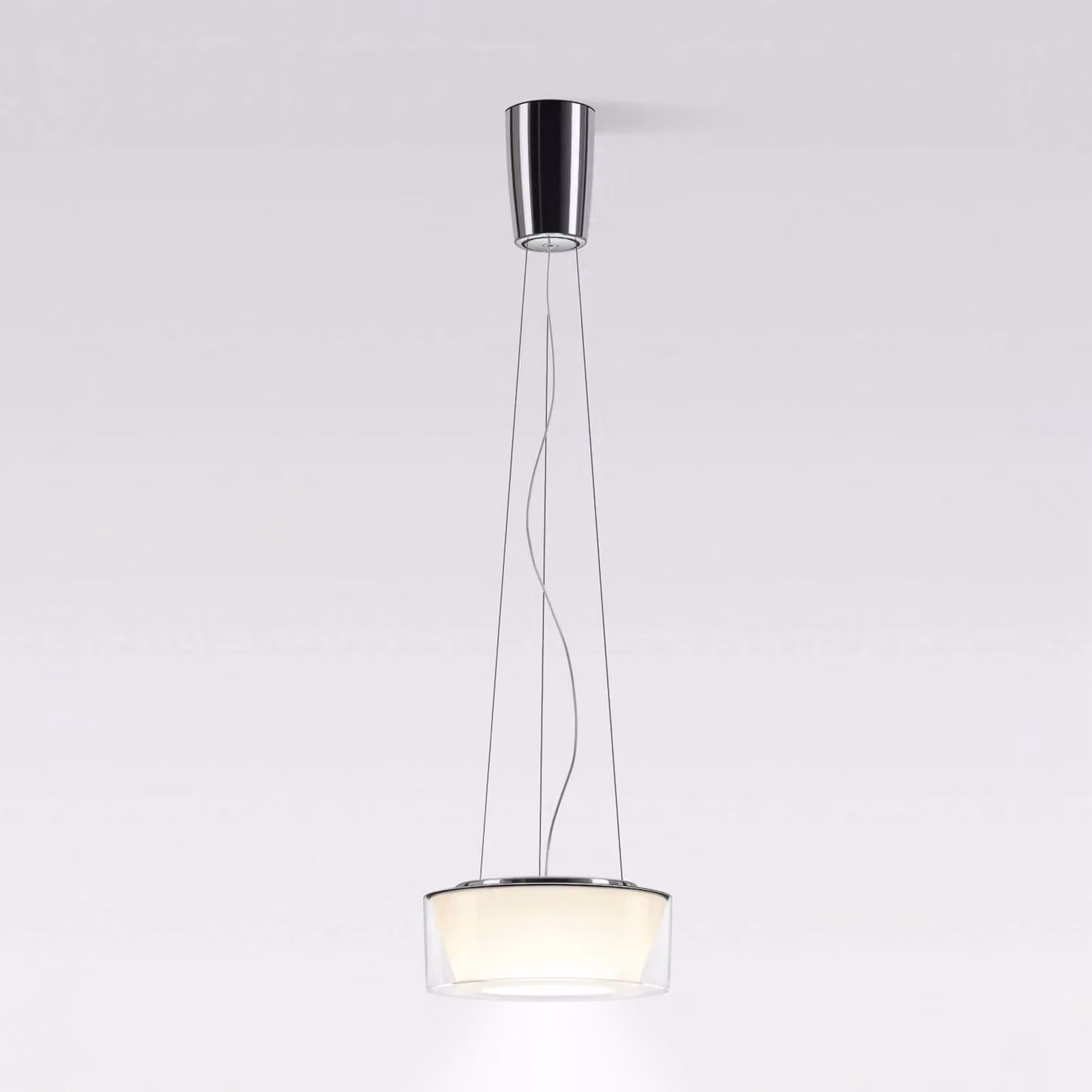 Serien Lighting serien.lighting Curling M rope 927 acrilico/conico M, dimmerabile, Chiaro / Trasparente, Soggiorno / Sala da pranzo, Plastica, Design
