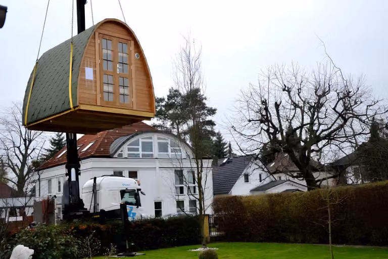 Sauna Holz Außensauna Gartensauna Saunas Finnische Ofen Saunahaus