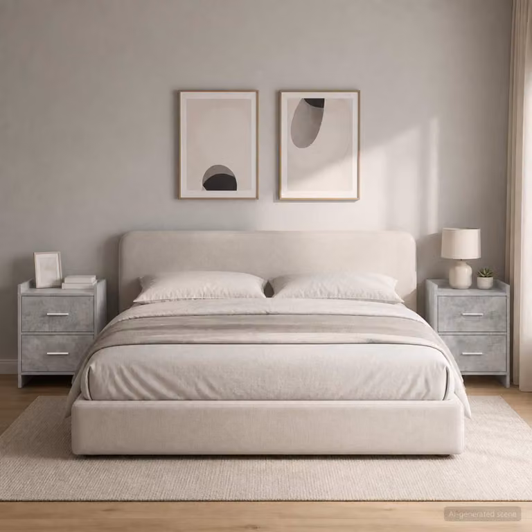Set di 2 comodini moderni vidaXL in grigio opaco L/P/H: 40 x 30 x 60 cm