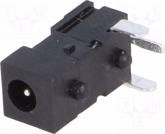 2 connettori femmina per alimentazione DC, connettore a montaggio traversa, sezione 0,65 mm², tipo PC-GK0.65