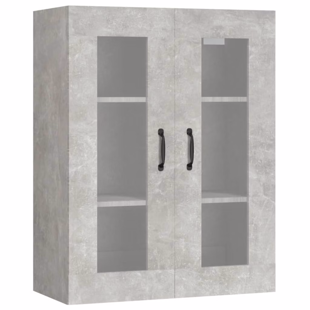 Armadietto Pensile a Parete Grigio Cemento 69,5x34x90 cm