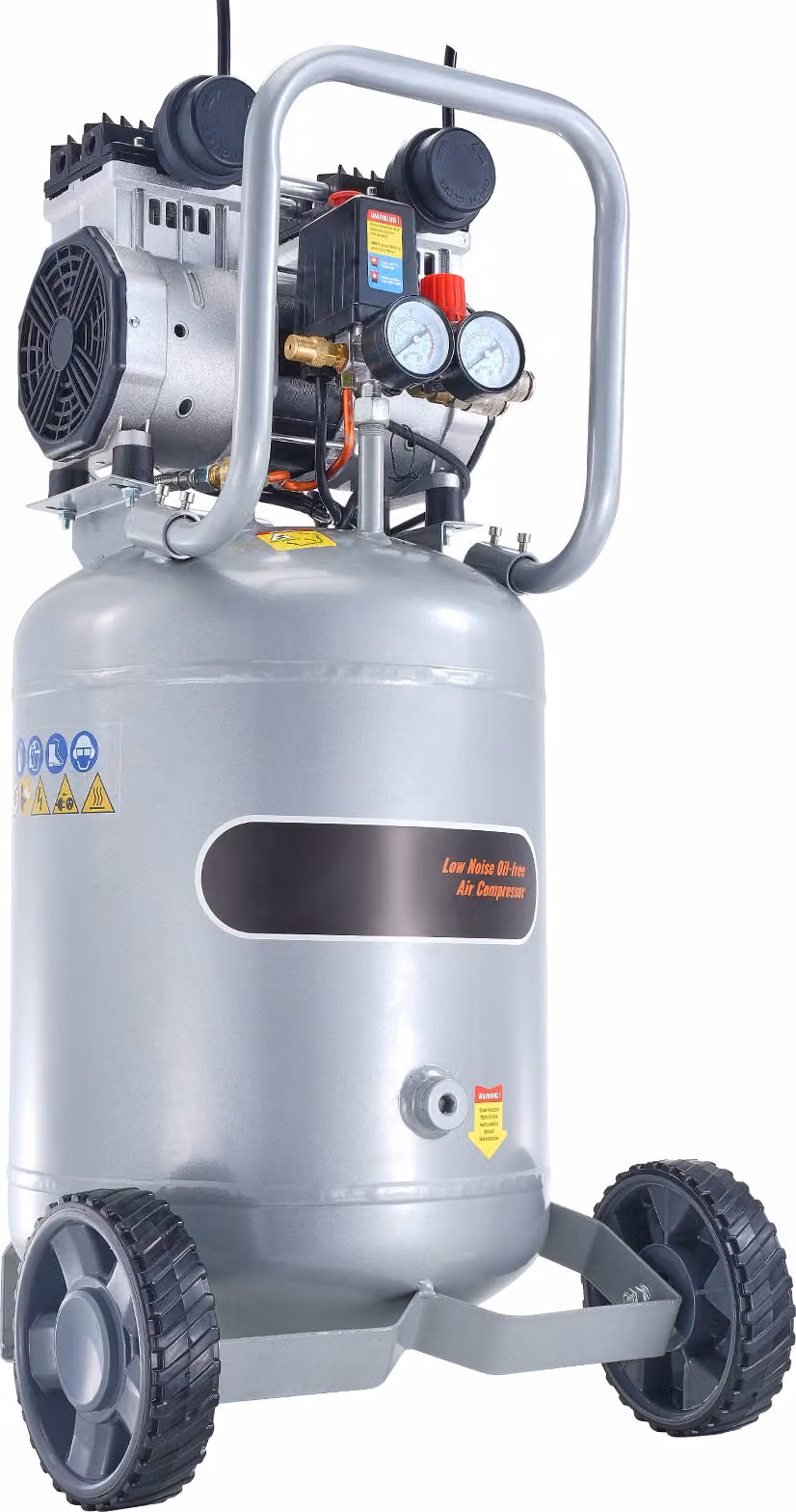 SucceBuy Compressore d'aria da 13 galloni, serbatoio senza olio da 2 hp 4 SCFM@90PSI, pressione massima 116PSI, ultra-silenzioso 63 dB per riparazione auto, gonfiaggio pneumatici, verniciatura a spruzzo, lavorazione del legno