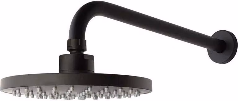 Kit doccia con soffione e braccio doccia nero