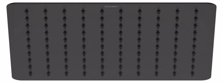 Doccia a soffione, 300x300 mm, finitura nera opaca, tecnologia EasyClean, getto a pioggia