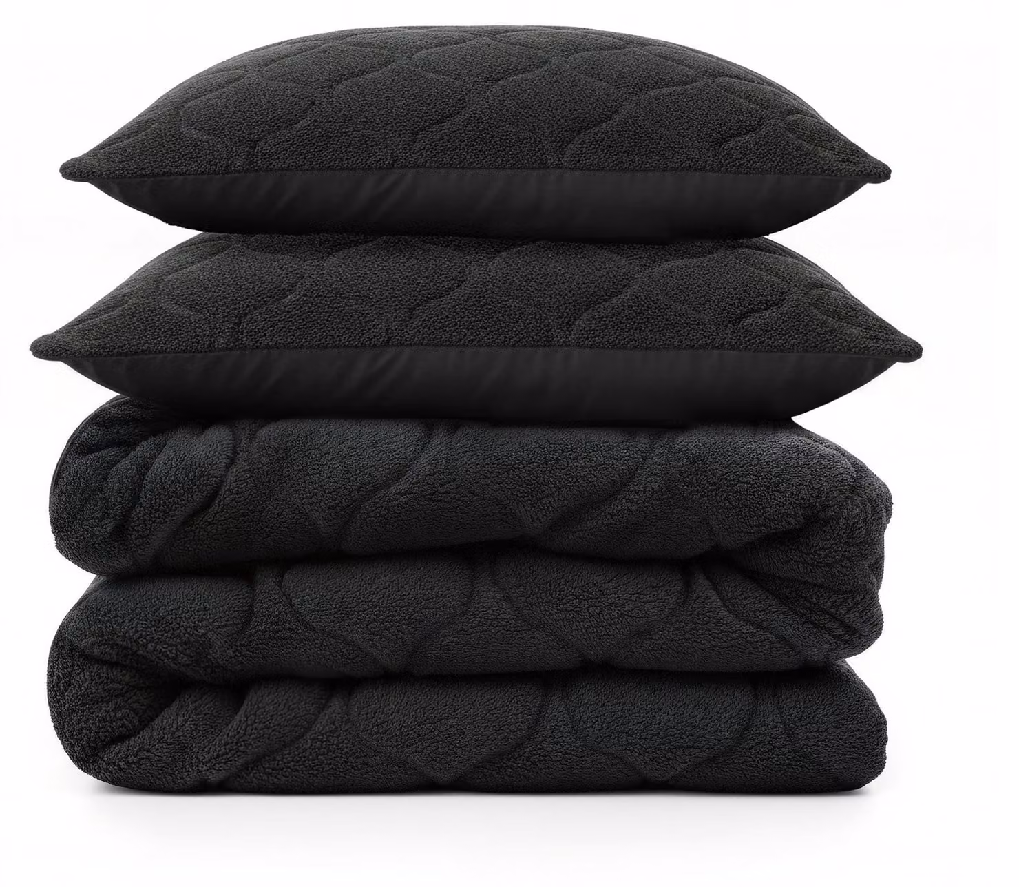 Sleeptime, coperta trapuntata "Lazy", colore nero, 240 x 200 cm, con federe