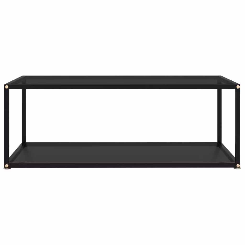 Tavolino nero 100x50x35 cm in vetro temperato
