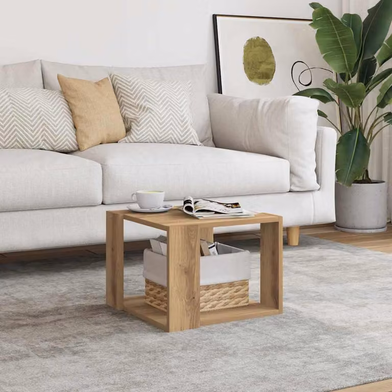 vidaXL Tavolino da salotto moderno in legno marrone L/P/H: 40 x 40 x 30 cm