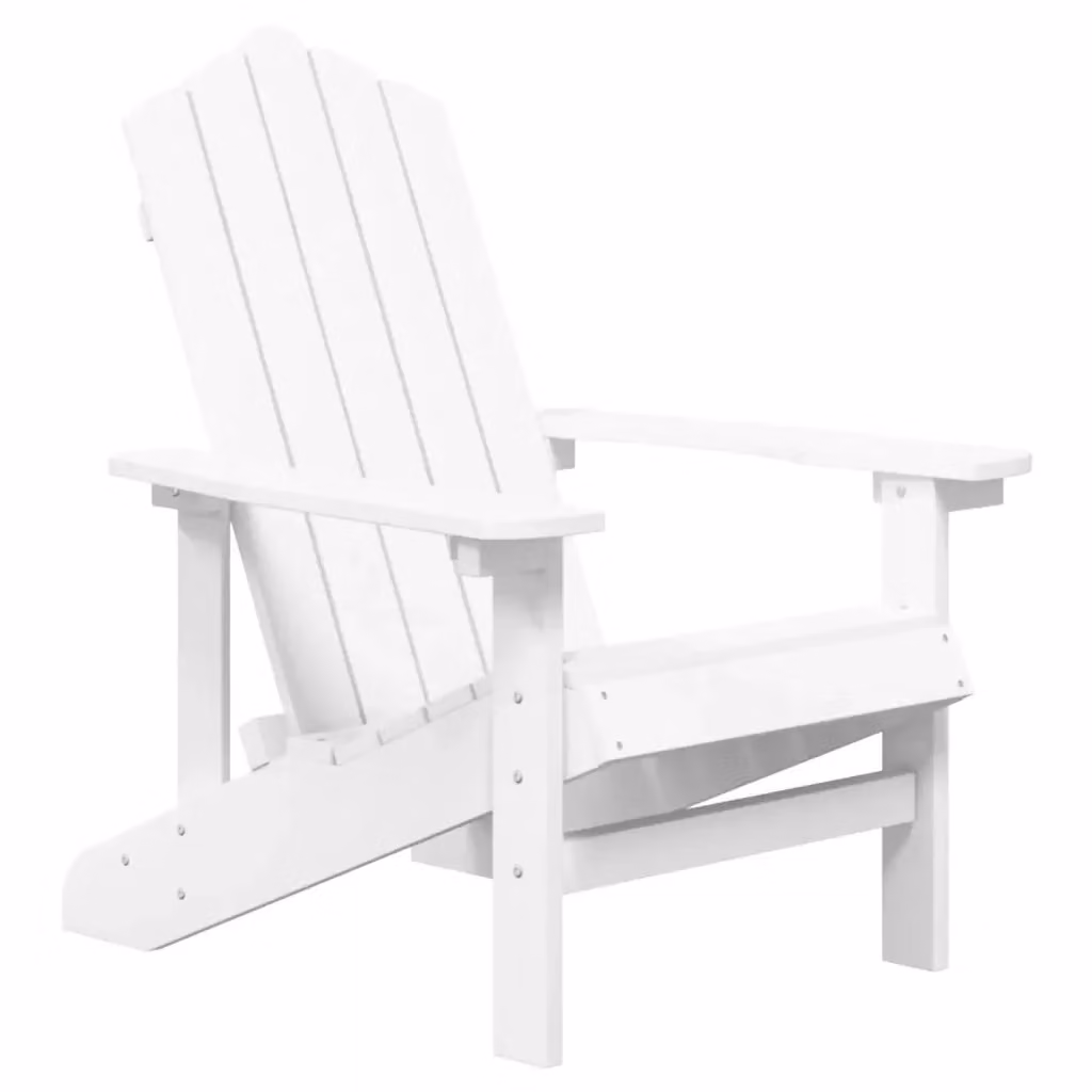Sedia da giardino Adirondack vidaXL bianca in materiale sintetico resistente alle intemperie e ai raggi UV con braccioli – 2