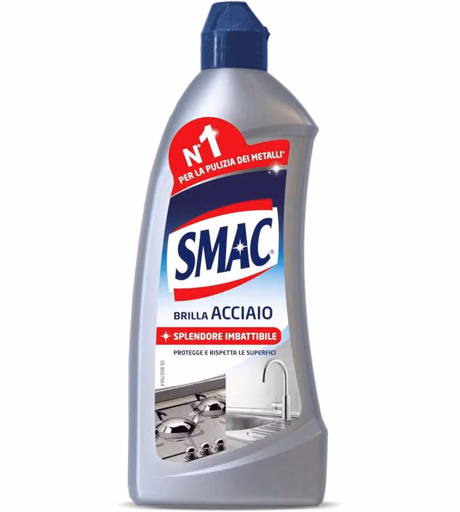 Smac Detergente Crema Sgrassatore Brilla Acciaio Anticalcare 520 ml