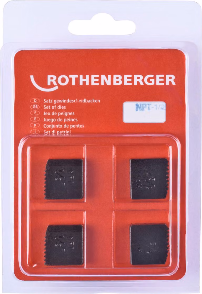 Ganasce di taglio Rothenberger SC, NPT, 1/2", 4 pezzi.