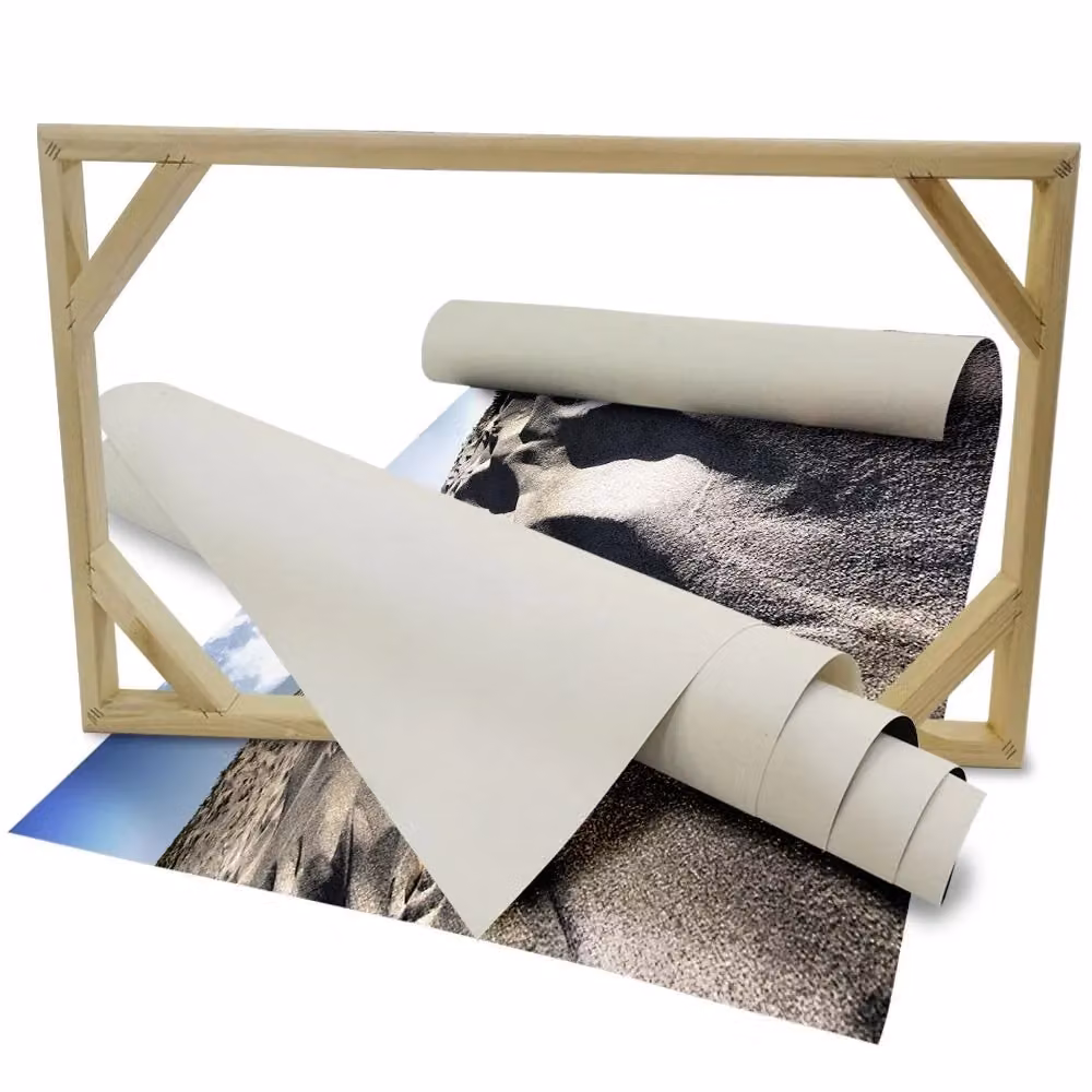 Quadro Canvas Astratto Moonscape Surreale Signorbit, Colore Grigio, L 140 cm x H 100 cm – 2