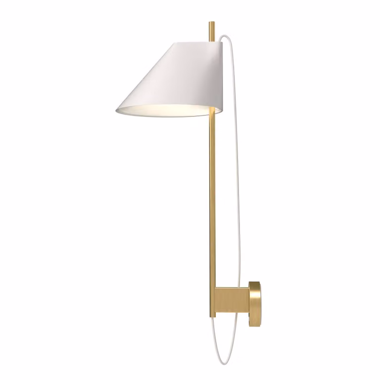 Louis Poulsen Applique da parete a LED Yuh Brass, dimmerabile, Ottone / Oro, Soggiorno / Sala da pranzo, Alluminio, Design, Applique a LED