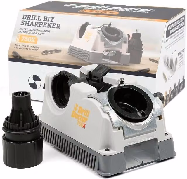 Affilapunte elettrico Ineco Drill Doctor DD750X per punte da 2-19 mm, colore bianco