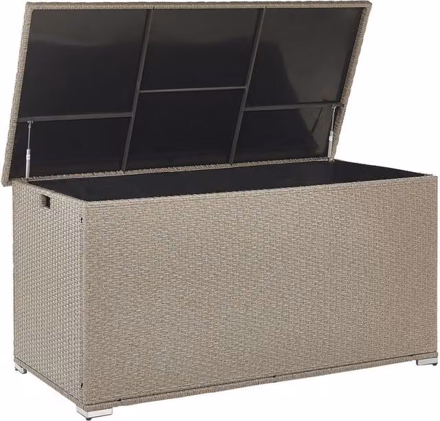 Cesta baule portaoggetti per esterni in finto rattan beige BELIANI L: 155 cm, P: 75 cm – 1