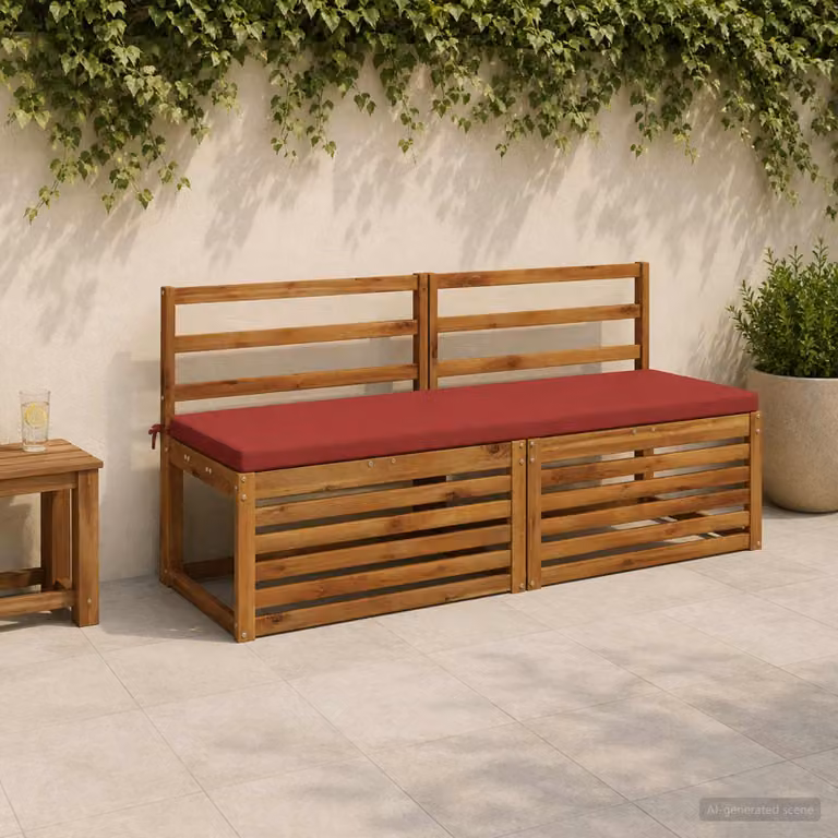 Cuscino per panchina vidaXL SOEST rosso in poliestere con rivestimento rimovibile e resistente ai raggi UV