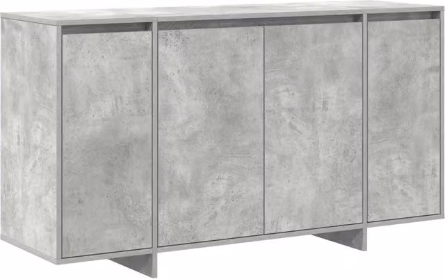 Credenza | Madia | Buffet da pranzo | Armadio da pranzo Grigio cemento 135 x 41 x 75 cm Legno multistrato