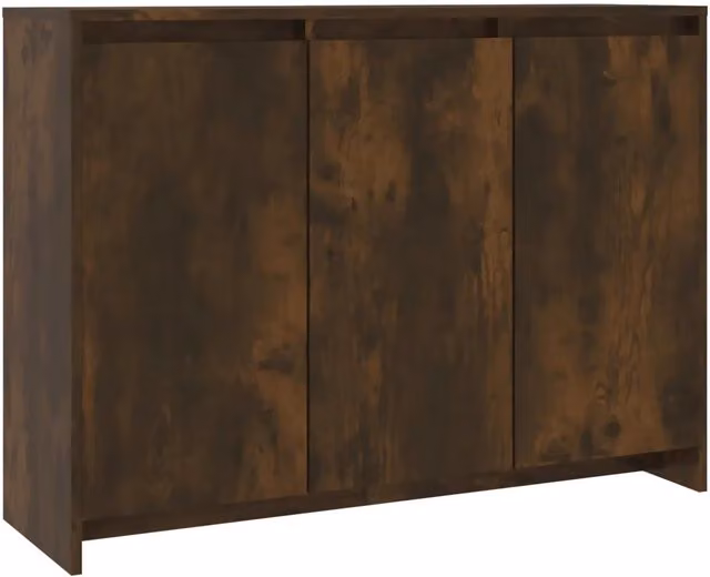 Credenza Buffet da pranzo moderna in Rovere Fumo, L: 102 cm, P: 33 cm, H: 75 cm – 1