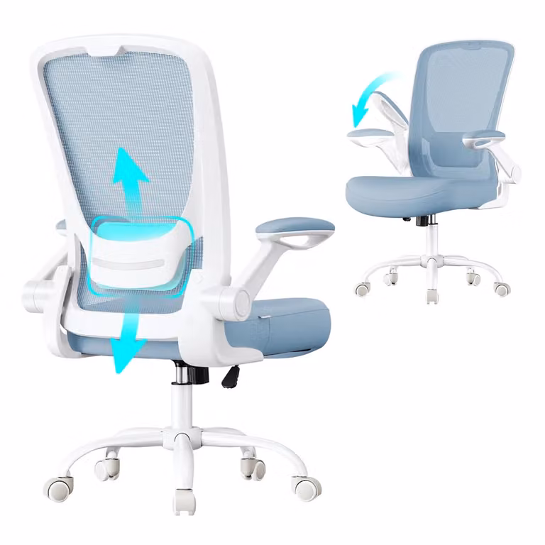Sedia da Ufficio Girevole, Blu Nebbia