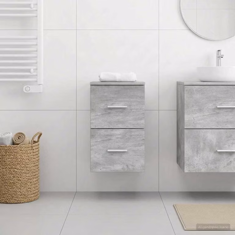 Armadio da bagno moderno vidaXL In-between Grigio opaco L/P/H: 30 x 35 x 50 cm