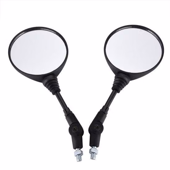 Dailygoods - Specchietti retrovisori - Accessori per motociclette - Universali - Neri - In plastica - Viti di montaggio da 10 mm - Adatti per motociclette - Destro e sinistro