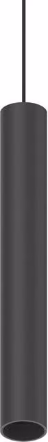 Lampada a sospensione tubolare Ego di IDEAL LUX in alluminio nero con LED da 12W e luce calda 3000K – 1