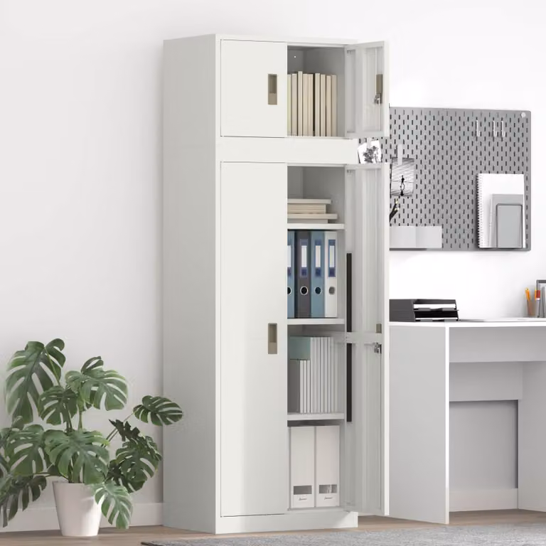 vidaXL Armadio 2 pz 60 x 40 x 180 cm Acciaio Bloccabile