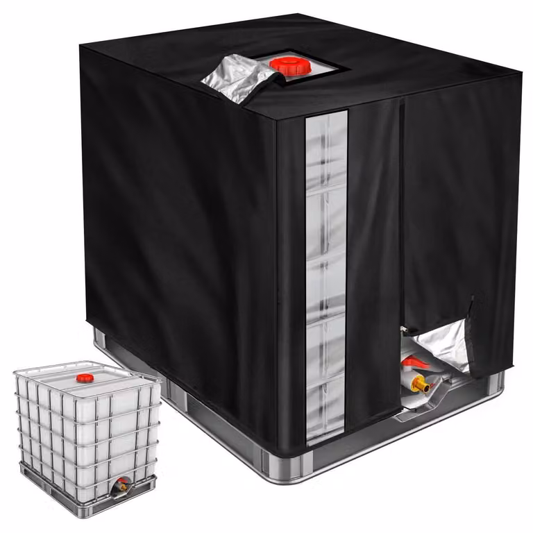 Copertura per serbatoio IBC da 1000 litri, rivestimento protettivo in tessuto Oxford 420D, colore nero
