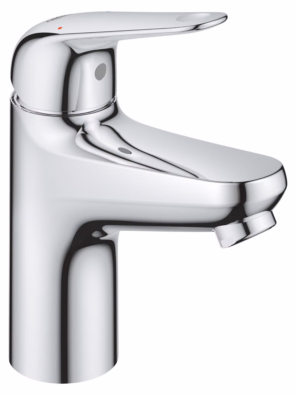 Miscelatore per lavabo, cromo, 16 cm, a risparmio idrico, completo di attrezzi per il montaggio