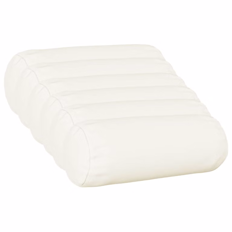 Set di 6 cuscini vidaXL HEERLEN bianchi in tessuto con rivestimento lavabile e rimovibile, L/P/H: 40 x 40 x 12 cm
