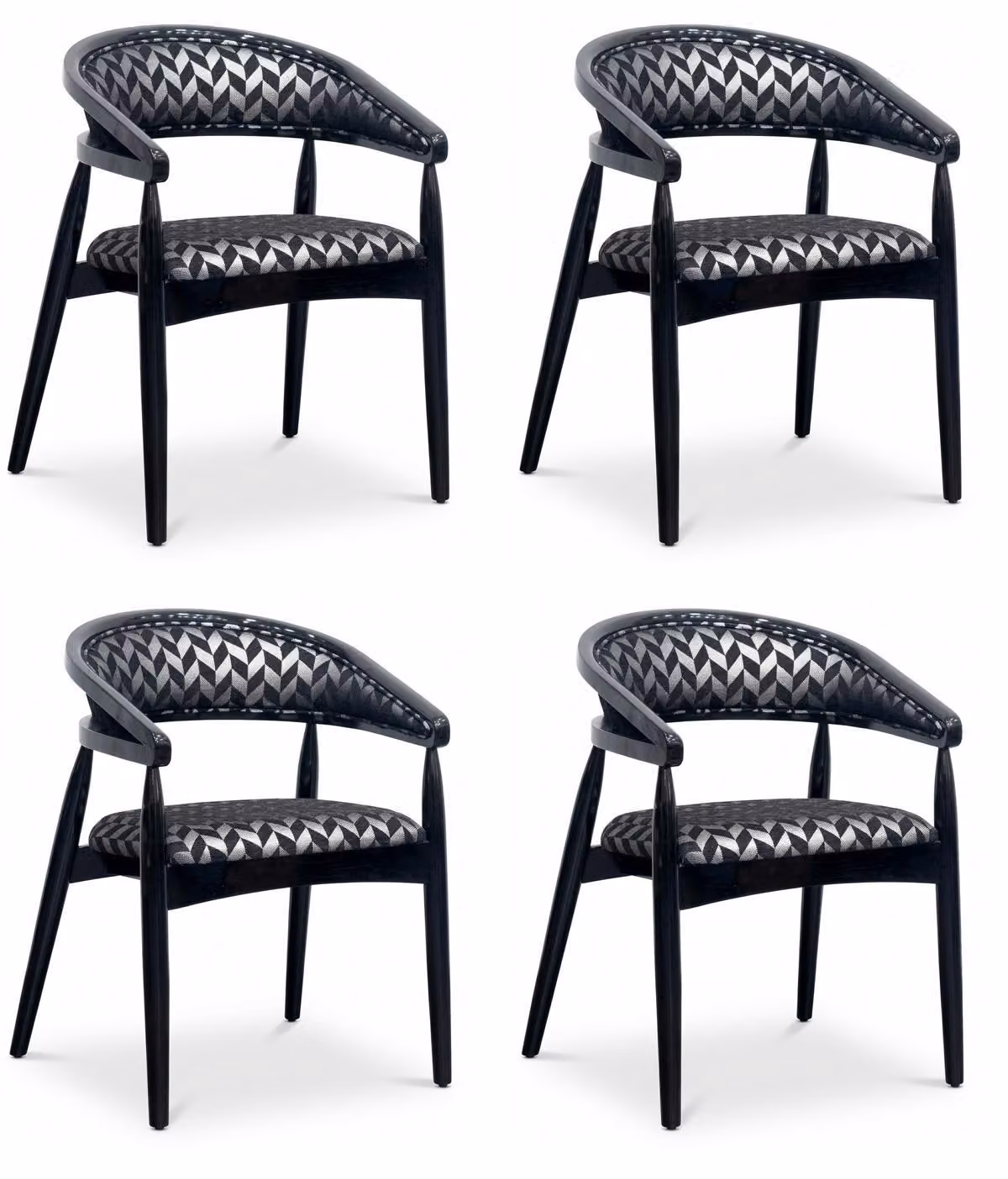 Set di 4 sedie imbottite – dal design moderno, confortevole ed elegante