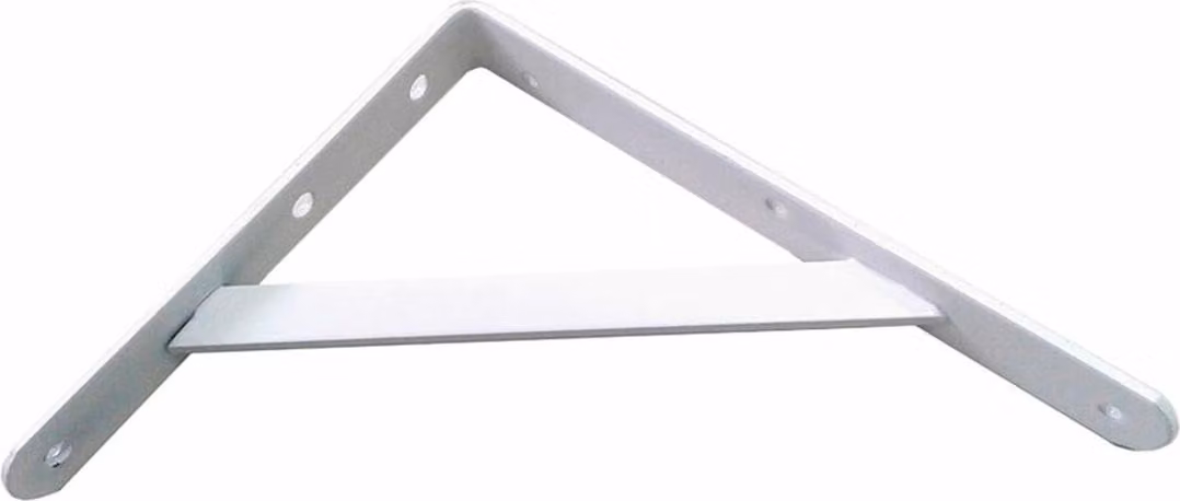 Staffa in acciaio bianco fortex 20x25cm