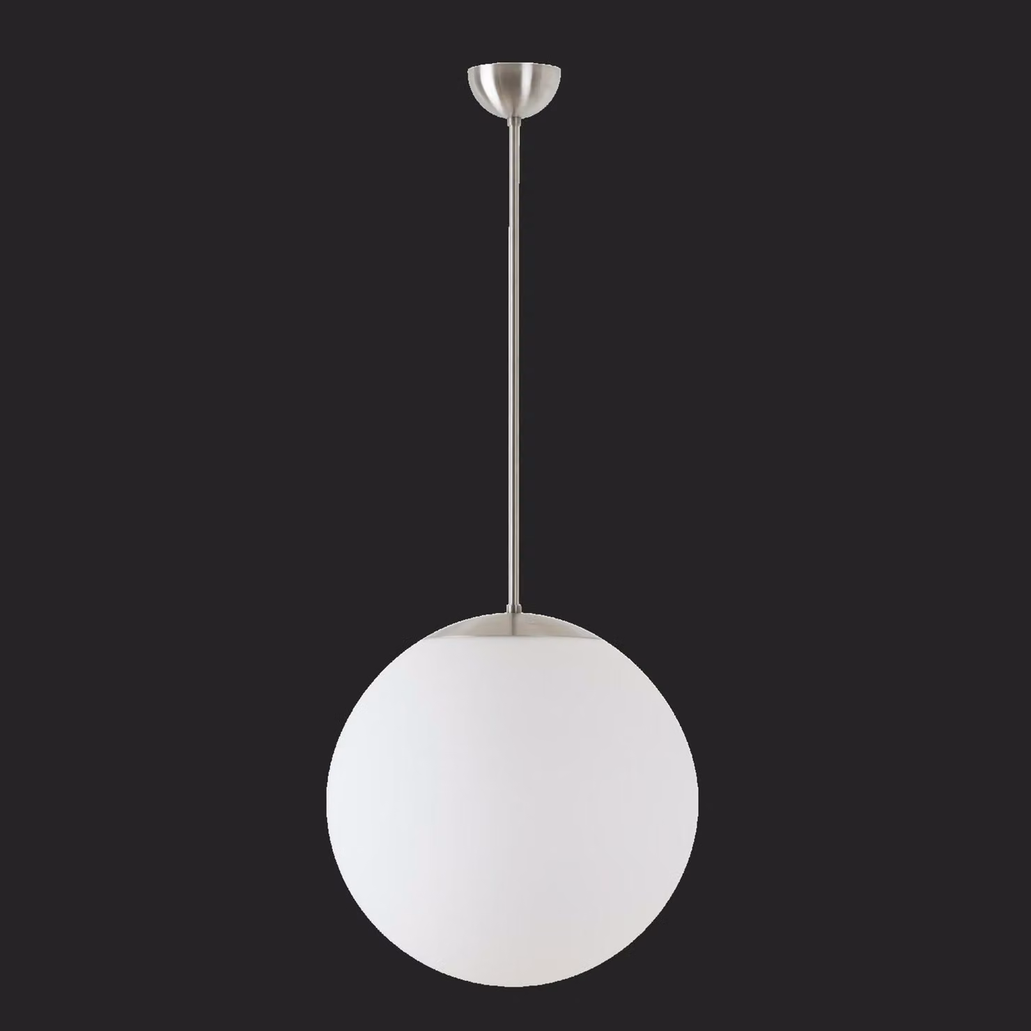 OSMONT ISI64979 ISIS P3 PM-M Apparecchio a sospensione in plastica acciaio inox spazzolato / bianco IP40 4000 K 27W LED combinazione di emergenza 1 h