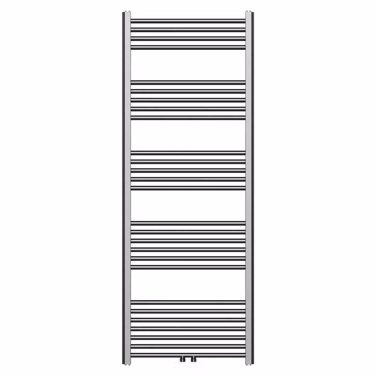 Radiatore per asciugamani con attacco centrale in grigio canna di fucile - 1600x600 mm, 557 Watt