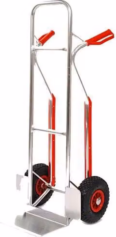 Carrello trasportatore TK in alluminio, con pneumatici, capacità di carico 200 kg
