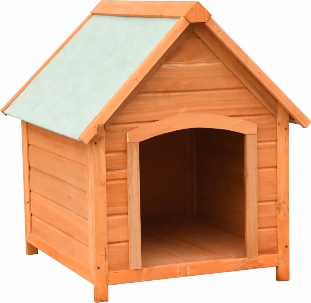Cuccia per cani in legno massiccio di pino e abete 72x85x82 cm
