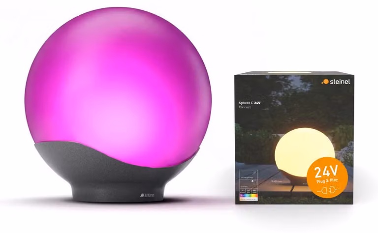 Lampada da esterno a LED Steinel Sphera 24 V, Ø 40 cm, bianco ultra caldo-bianco neutro
