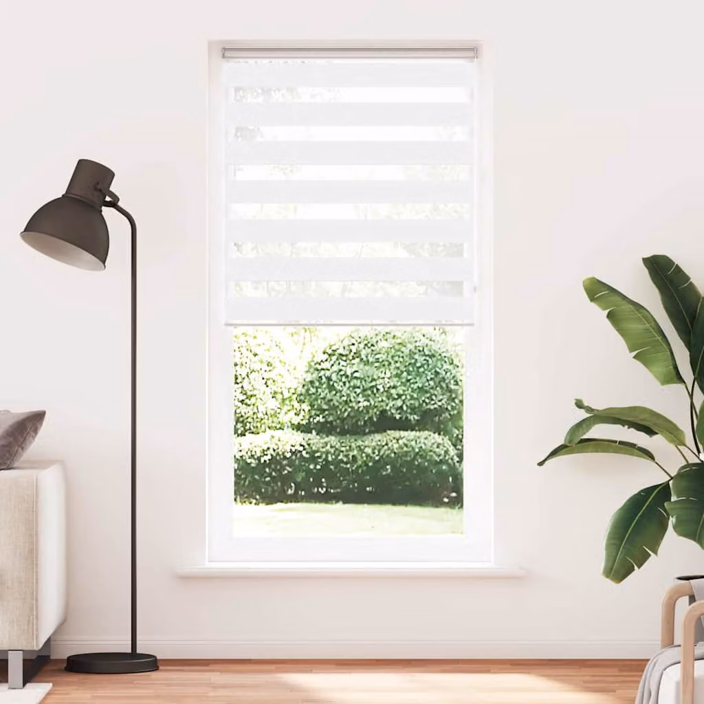 vidaXL Tenda a Rullo Zebra Larghezza Tessuto 110,9 cm Poliestere