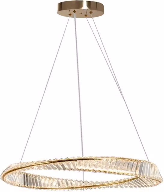 Lampada da tavolo Toolight in metallo e cristallo trasparente con finitura oro/ottone e luce calda per bagno e ambienti glamour – 1