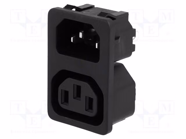1 connettore: per alimentazione AC, 250 VAC, codice 4300.0301. Connettore femmina, 10A