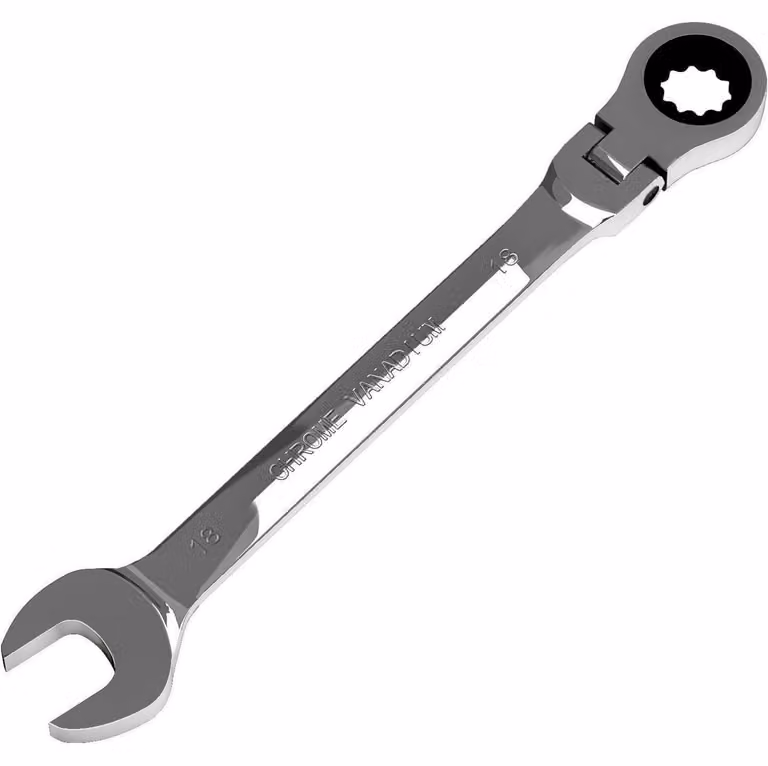 Chiave a bussola flessibile da 18 mm, 12 punti, in acciaio CR-V, con 72 denti