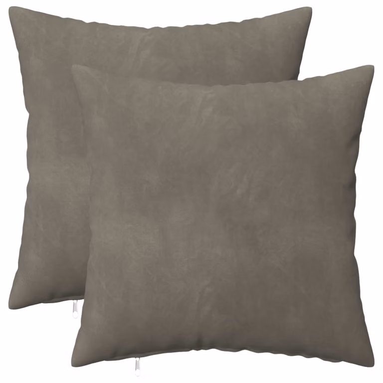 Set di 2 federe vidaXL HEERLEN in velluto grigio, L 35 cm x P 35 cm