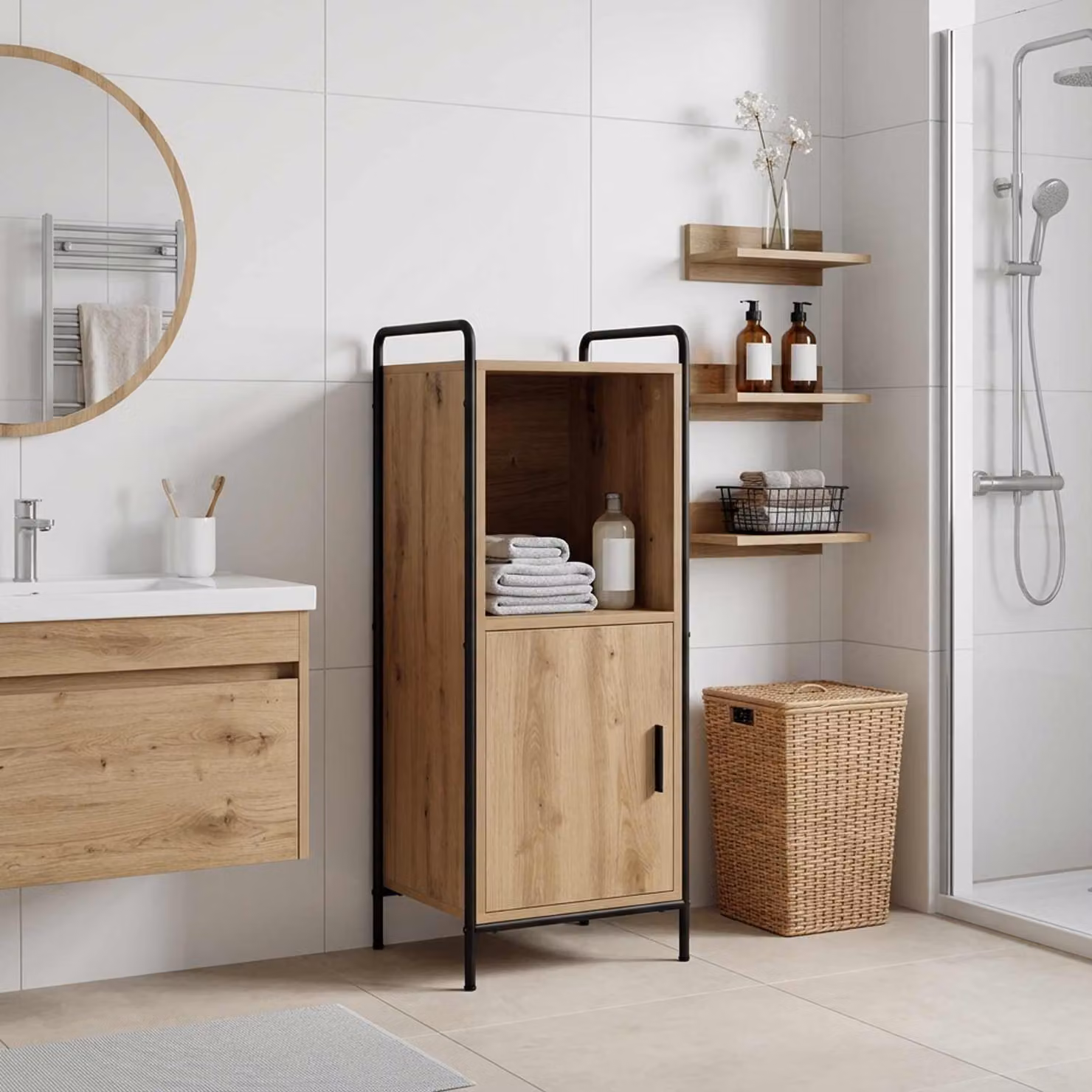 vidaXL Mobile da Bagno Rovere Artigianale 40 x 36 x 99,5 cm